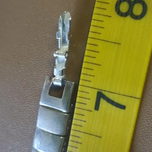 Vintage Napier Silver Tone Link Style Design Bracelet Classic MCM Stamped Frost