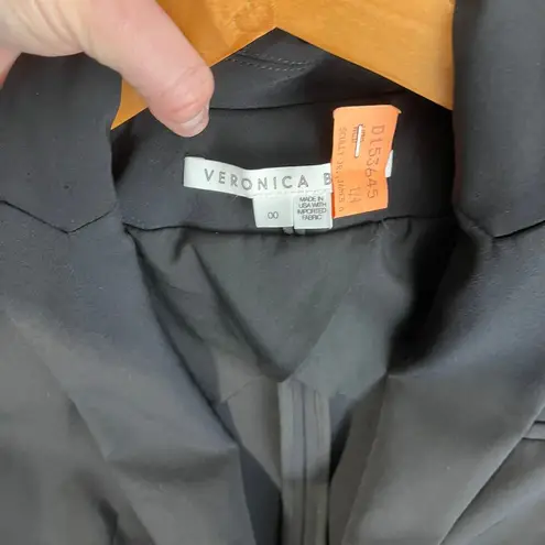 Veronica Beard Black Iconic Scuba Dickey Jacket Blazer Bi-Stretch Womens Size 00