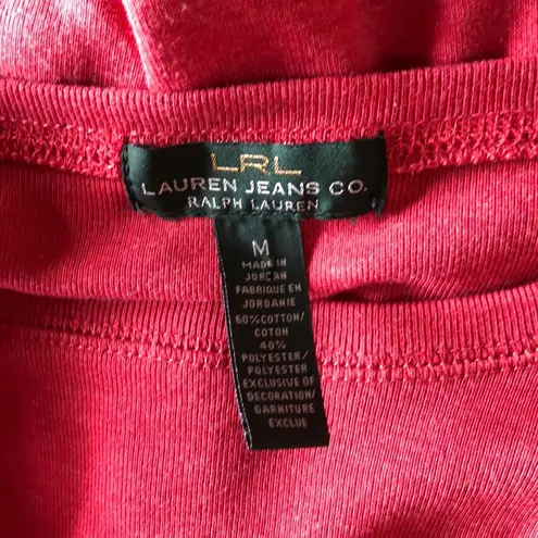 LAUREN JEANS Coral Long Sleeve Top Size M Size M