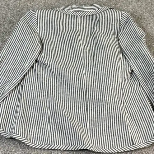 NWT Olive + Olivia Striped Linen Blend Blazer Jacket