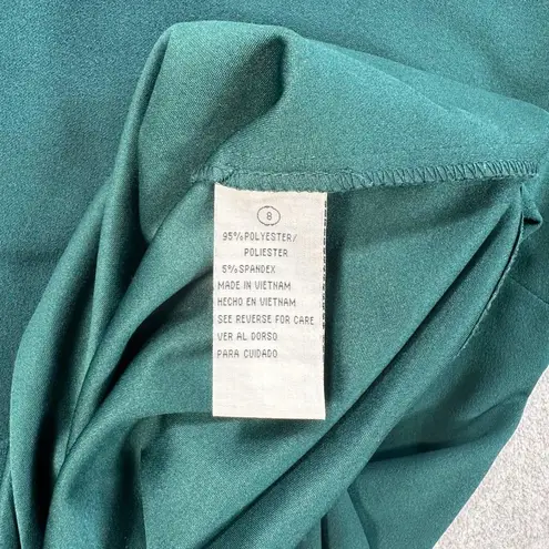 Shelby & Palmer Green Puff Sleeve Sheath Dress Women's 8 Midi High Neck