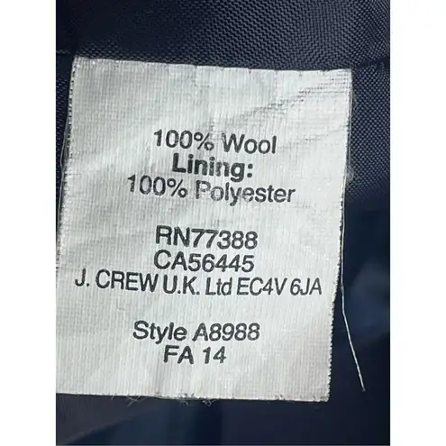 JCrew Suiting Color Block 100% Wool Sleeveless Sheath Dress Blue / Beige 12