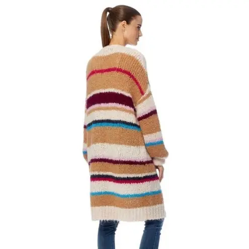 360 Cashmere 💕ROCKY BARNES x 💕 Joanne Striped Wool Alpaca Cardigan Small