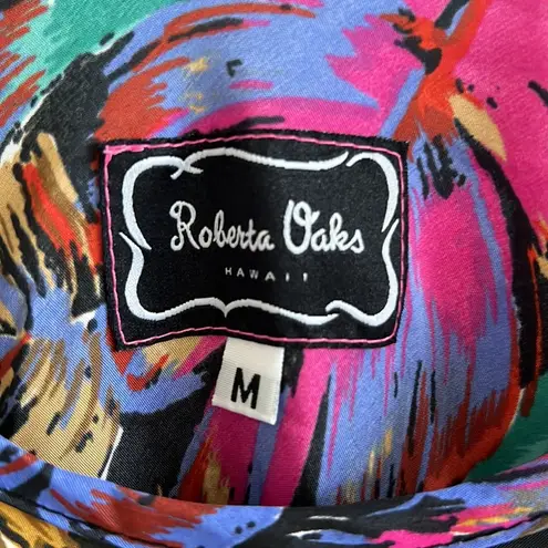 Roberta Oaks Hawaii Art To Wear Aloha Floral Dress Made in Hawaii Medium