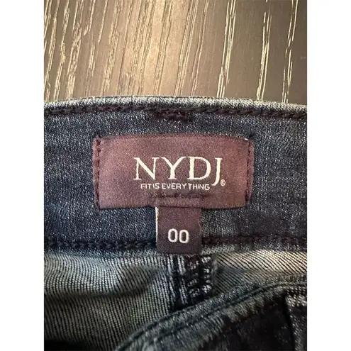 NYDJ Women's High-Waisted Denim Shorts Blue Size 00 Casual Chino
