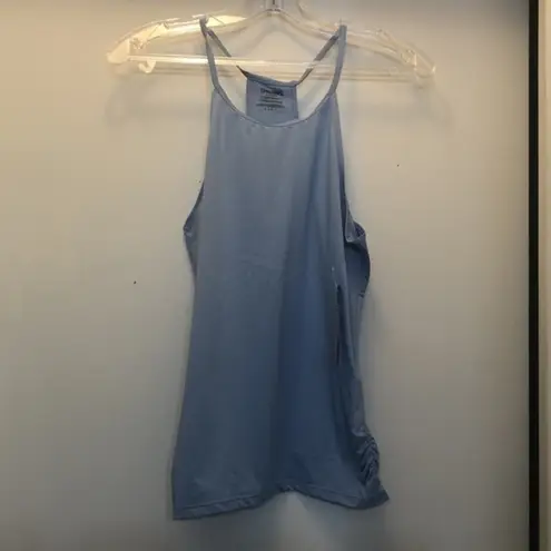 Spalding Women's High Neck Thin Straps Shirred Side Ruched Racerback Tank XS