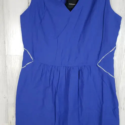 Colorblock NWT Royal Blue Sleeveless V-Neck Mini Dress Women's Size Medium