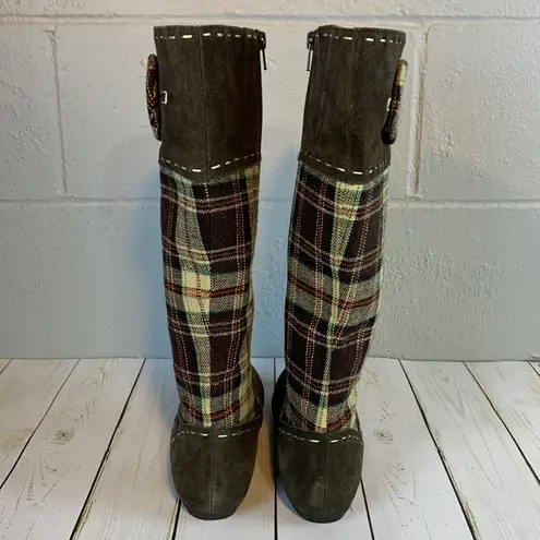 Chocolat Blu  Suede Plaid Boots-Women’s Size 7