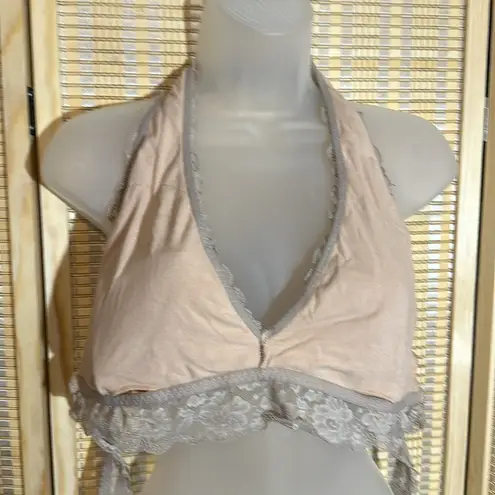 Gilly Hicks  Beige/tan Lace Halter Top Bralette 2XL