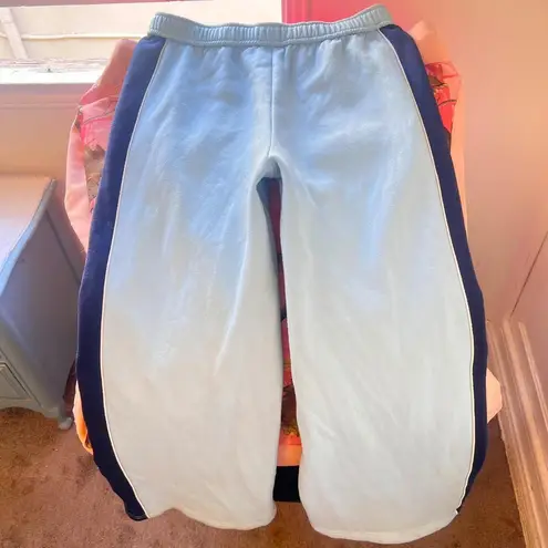 Edikted contrast panel sweatpants light blue wide leg