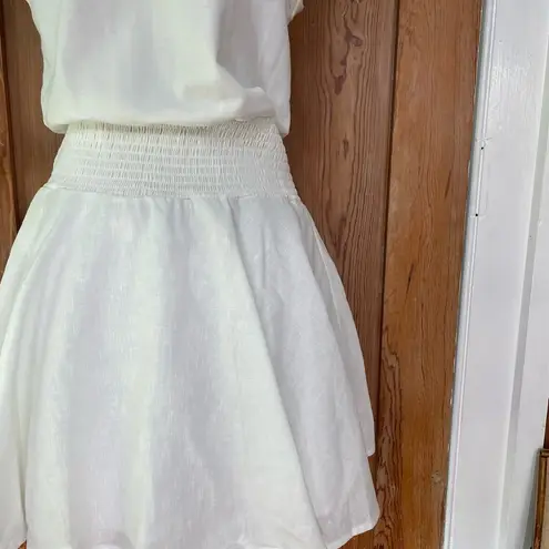 Sundays WeAreSundays Anthropology Mallory White Smocked Waist Tank DressSz M