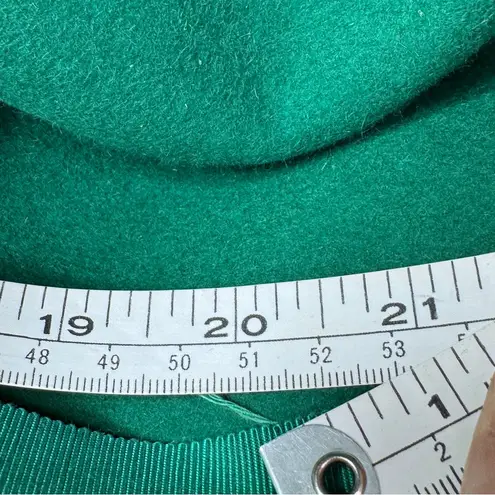 Vintage Faux Fur Pillbox Hat Emerald Green Retro MCM 60s Church