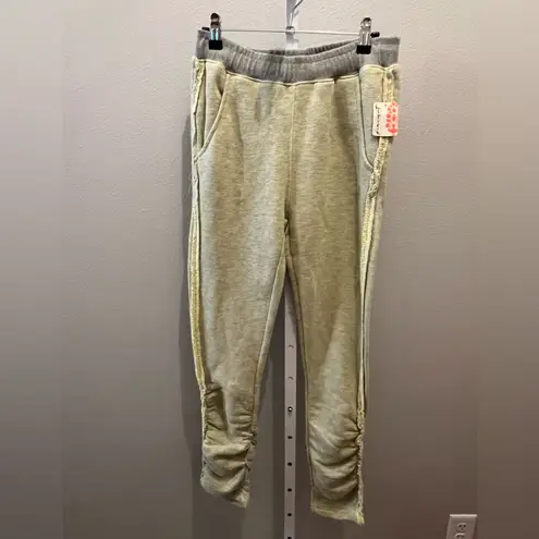 Free People  Movement Start Up Pants Heather Yellow Lounge Sweatpants Joggers XS