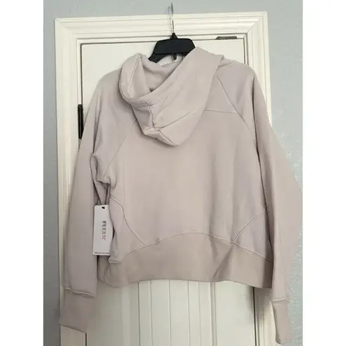 RBX Pullover Womens Size Large Beige Quarter Zip Activewear Hoodie Sweater Gym