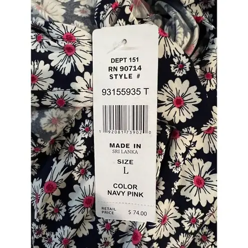 MSK Women’s‎ Floral Sundress Keyholes Knee length Sleeveless Size Large