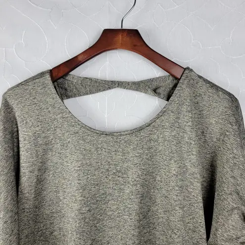 Fortune + Ivy Womens Top Size M Heather Gray Stitch Fix Cinched Long Sleeve