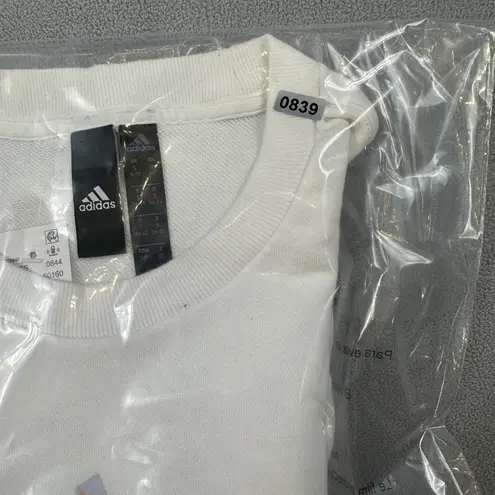 Adidas NWT  Cropped Sweatshirt Womens S Crew Neck Logo Orange Purple Sweater