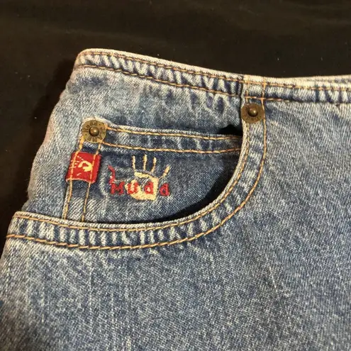 Mudd  Distressed Denim Pencil Midi Skirt Size 1 Y2K