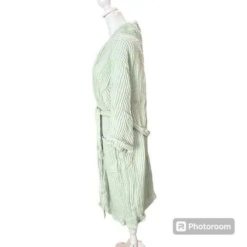 Bathen Mint Green Waffle Cotton Robe o/s Size undefined