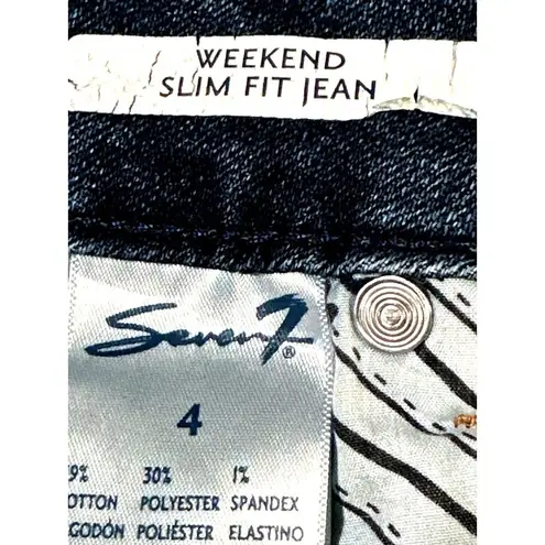 Seven7 Weekend Slim Fit Jean Flattering Straight Leg Super Stretch Denim Size 4