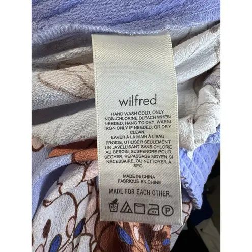 Aritzia Wilfred Chianti Jumpsuit Floral Sleeveless Crop Wide Leg Purple SIZE S