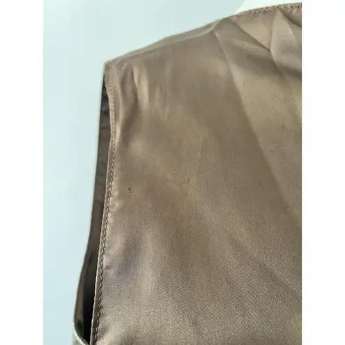 Balmain Pierre Paris Olive Green Rustic Distresssd Leather Vest Size 2 w/flaws