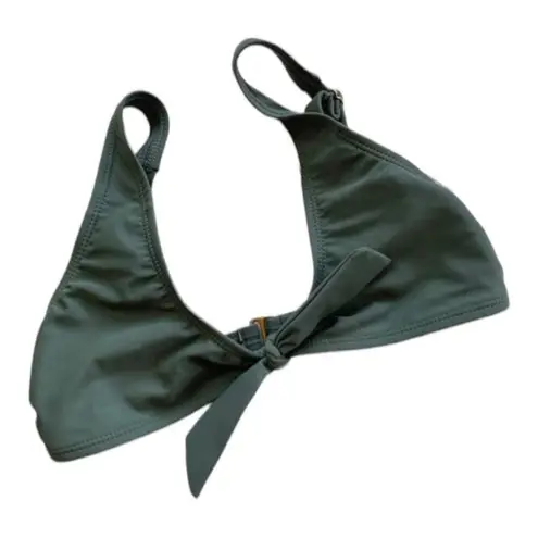 NWT Womens Cyn & Luca Art Green Front Knot Bikini Top