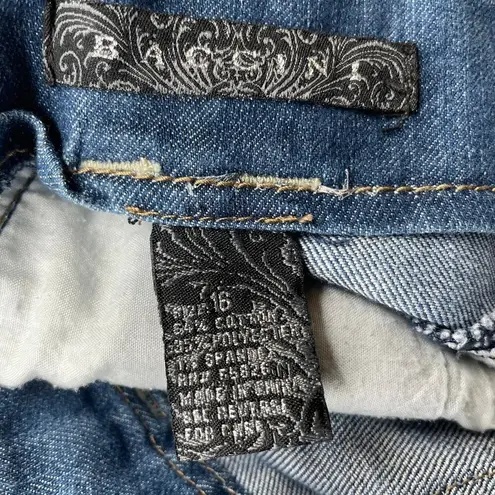 Baccini Women's Denim Button Fly Mini Skirt Coquette Cute Goth Y2k Vintage 16