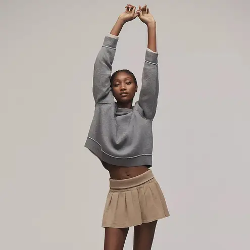 Pilcro The Oaklyn Cozy Crew-Neck Sweatshirt in Gray Size Small