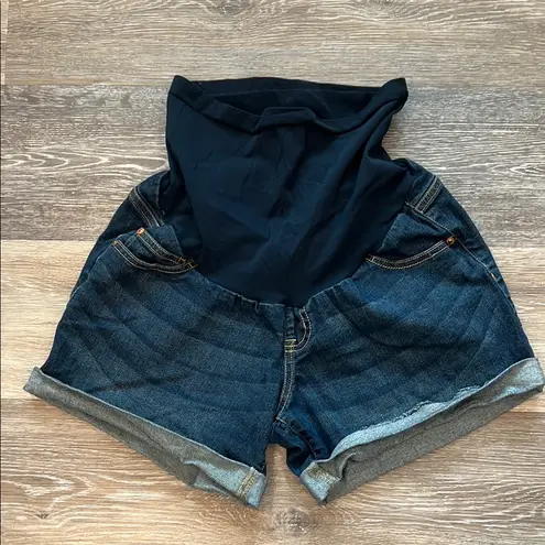 Indigo Blue Maternity Jean Shorts