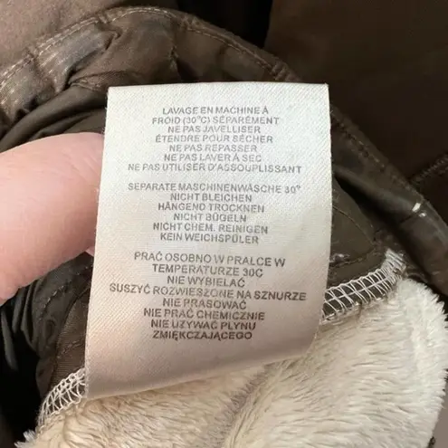 Burton  women's brown fleece lined hooded jacket coat layering warm size large - Image 11