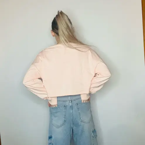 NEW 3D Flower Crop Top Orange Size L