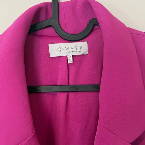 WAYF Feather Trim Oversize Blazer Size Medium 2256