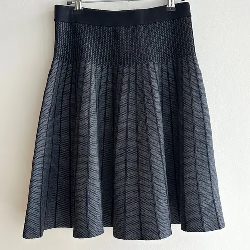 Premise A-Line Grey and Black Striped Sweater Skirt, Size Small