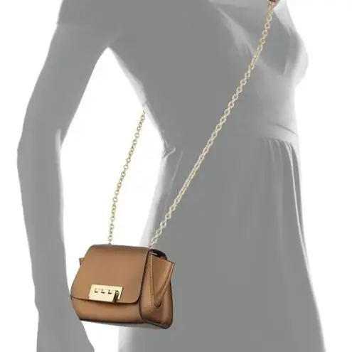 Zac Posen  NEW Eartha Mini Gold Leather Crossbody Bag