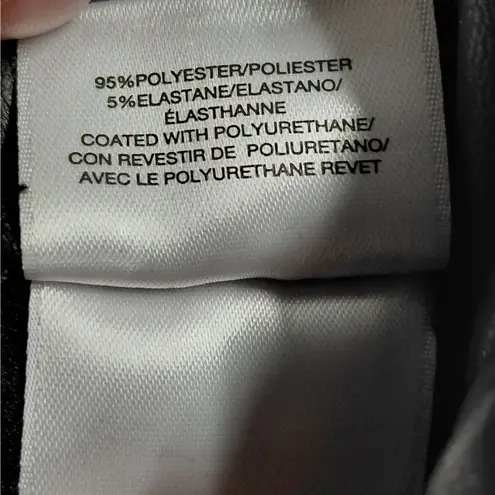 Kasper Womens Faux Leather Pants Size Small Black High Rise Pull On Office Chic