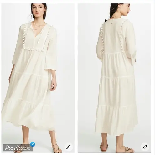 Madewell  Laura Caftan Tiered Cover Up Dress in Lighthouse