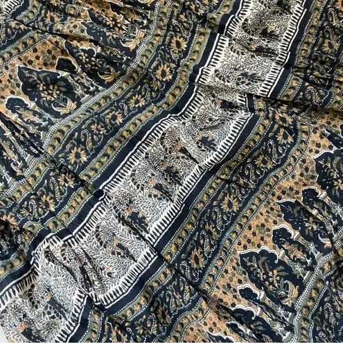 Papillon Vintage Bohemian Skirt printed flowy midi womens (medium) boho hippie