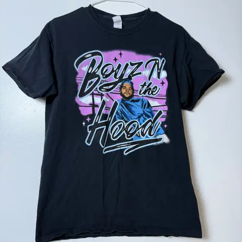 Fruit of the Loom Boyz n the Hood Ice Cube Graphic T Shirt Black  Unisex M - Image 1