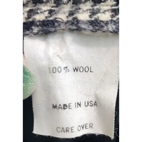 Montaldo's Houndstooth Pattern High Waist Pleated Trousers Black White sixe Size 26