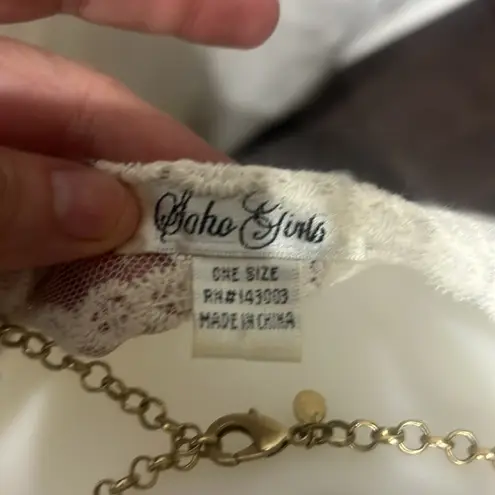 Soho Girls Cream White Lace Top