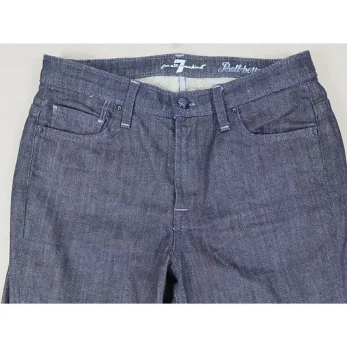 7 For All Mankind  Jeans Size 27 Flare Bell-Bottom Dark Blue Y2K‎ Wide Leg USA