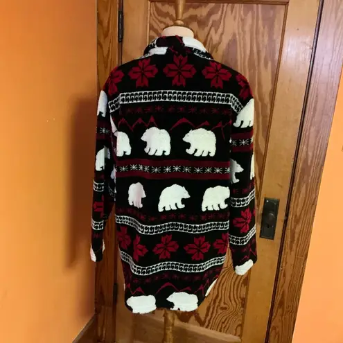 Vtg 90s polar bear fleece jacket Black Size L