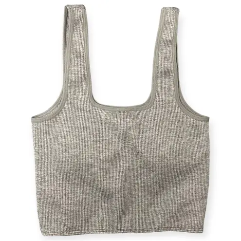 Forever 21 Gray Grey Basic Active Gym Workout Crop Top Sports Bra