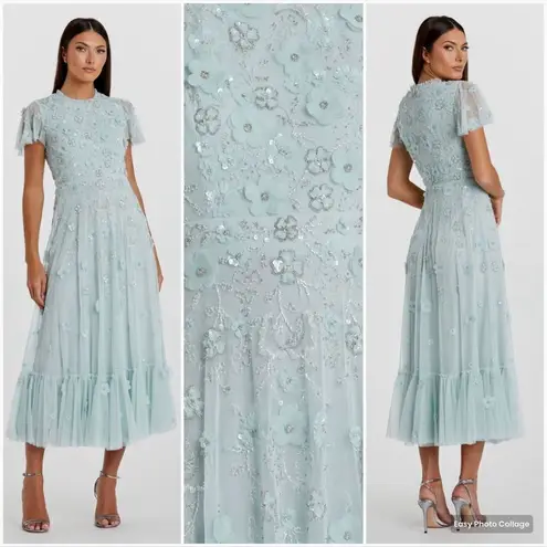 Mac Duggal 9212 Womens Embellished High Neck Cap Sleeve A Line Dress