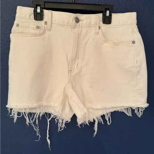 Outerknown Fillmore Boyfriend S.E.A. Women Off White Denim Shorts Size 28