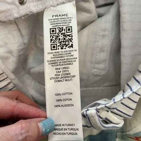 Anthropologie  | FRAME 30 LE BRIGETTE JEAN SHORTS Blue Motif NWT