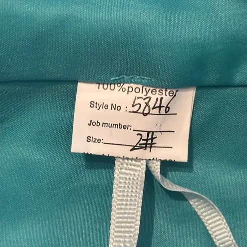 Women’s Blue Mermaid Fit Prom Party Dress Sparkly Sequins Leg Slit Size 2 NEW