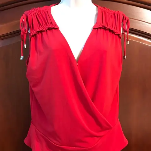 Catherine Malandrino Catherine Mallandrino Red Sleeveless Top
