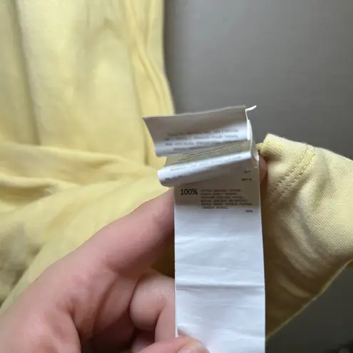 Reserved Lemon Yellow Cotton T Shirt Dress Oversized Mini Knee Length Casual